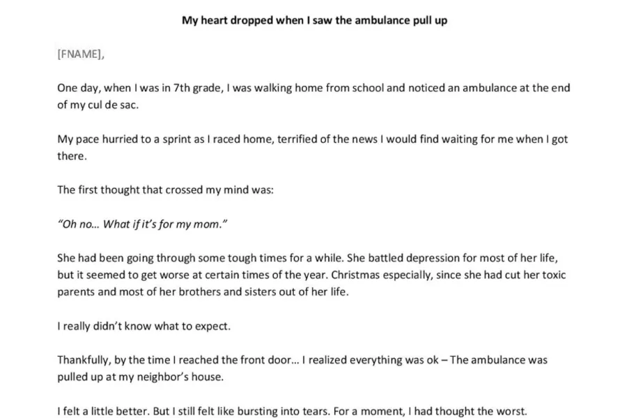 Mental Health / Westberry Institute - Long-Form Sales Email #1