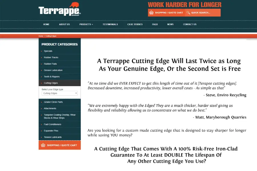 Machinery Cutting Edges
