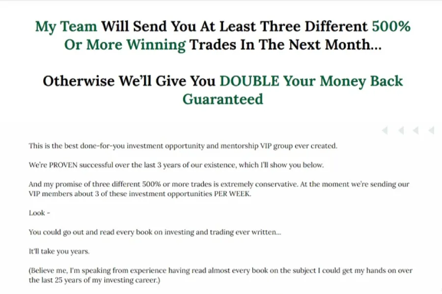 Crypto Investment Course - Full Sales Page