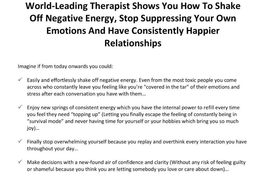 Mental/Emotional Wellness Coaching - Tripwire Webinar Sales Page